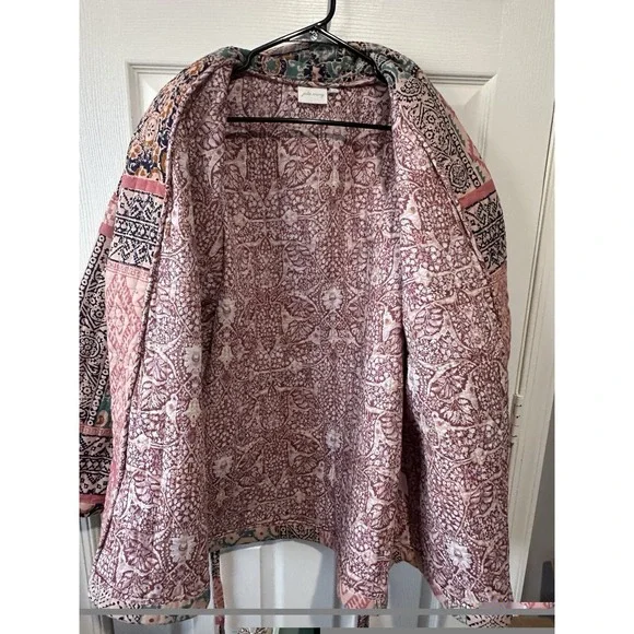 Julia Amory Hazel Wrap Jacket Rose Kilm Patchwork Womens M - Picture 11 of 15